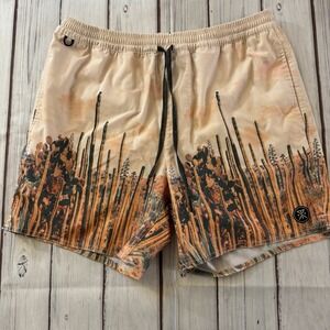 Roark Mens Multicolor Shorey Desierta Boardshorts Drawstring Waist Size Medium